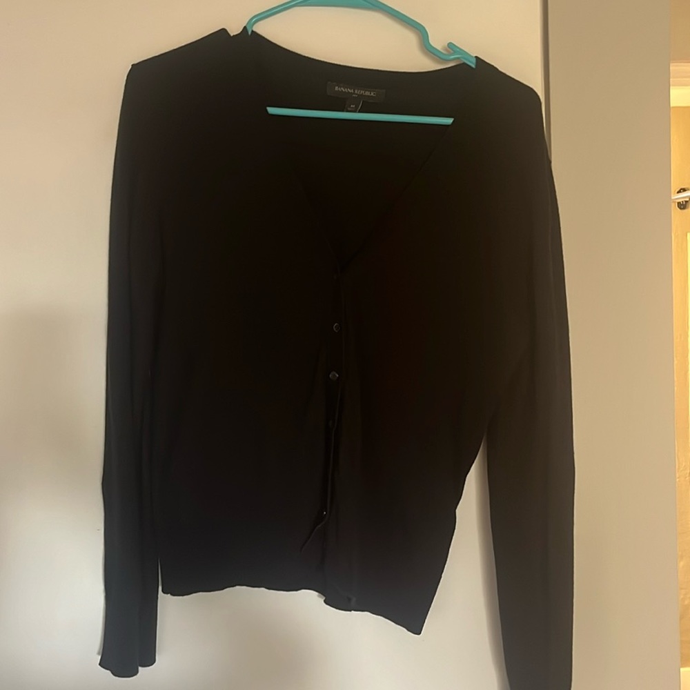 Lightly Worn Black Banana Republic Cardigan